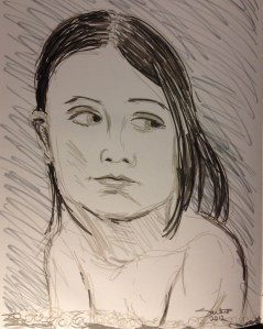 Pitt markers in sketchbook